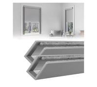 Window Track, Shades Side Rail for Blocking,U-Shaped Light Blocker Strips Sleepy Time Tracks, Shade Gap Blockers Channel(Grey,40in/101.6cm)