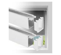 Window Track,U Channel Strip Blackout Side Tracks, Shade Light Blocking Strip/Roller Blinds Gap Blockers/Bathroom Privacy Protection Panels(Milk,56in/142.2cm)