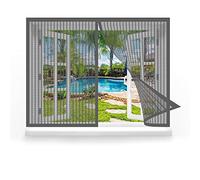 Window Transparent Fly Screen 85 x 80 cm, Heavy Duty Anti Mosquito Mesh Fly Curtain Nets, Durable Transparent for Balcony Children's Room Window, Grey