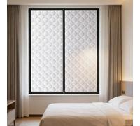 Window Treatment Thermal Insulated 130 x 160 cm Keep Cold Out Storm Warm in Winter Winter Insulation Film Self-Adhesive with Hook Loop, Easy to Install Custom Sizes, Grey