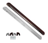 Window Trickle Vents - Reduces Condensation, Damp & Steam - Complete Replacement Kit for uPVC, Wood & Aluminium Brown - White 525mm