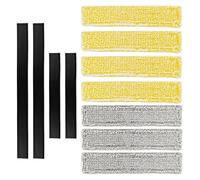 Window Vac Accessories for Karcher WV2 WV5, 7 Pcs Window Vac Cleaning Pads and 4 Replacement Rubber Lips, Compatible Window Vac Spares for Karcher, Replacement Microfibre Swipping Mop Cloth Pads