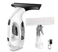 Window Vac Cleaner Cordless with 3500mAh Battery and Charger, 150ml Water Tank, Running Time: 55 min, Electric Windows Cleaning Machine, for Windows, Mirrors, Shower Glass, Tiles Streak-Free Cleaning