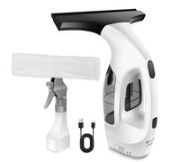 Window Vac Cleaner Kit with 28cm Rubber Blade ＆ 300ml Spray Bottle Electric Window Cleaner with 50min Battery Life Handheld Cordless Vacuum Cleaner for Windows Mirrors Glass Cleaning