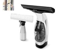 Window Vac, Cordless Window Vacuum Cleaner, Rechargeable Window Cleaner with 150ML Water Tank & Spray Bottle, Streak-Free Cleaning, 45 Mins Working Time, Suitable for Windows, Tiles, Mirrors