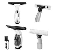 Window Vac, Electric Window Vac Vacuum Cleaner, Windows Vacuum Cleaner Cordless with 2.2Ah Battery, 150ml Water Tank & Spray Bottle with Microfibre Cloth, Electric Squeegee Handheld Vacuum Cleaner