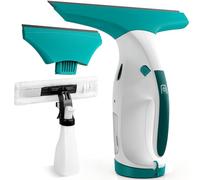 Window Vac Kit, Upgraded Cordless Window Vacuum with 17cm & 28cm Suction Nozzles, Electric Window Cleaner with 40min Runtime and 270ml Water Tank, Suitable for Windows, Mirrors, Bathroom,WC09（WH）