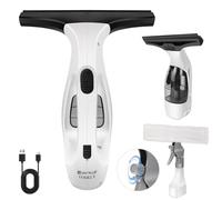 Window Vac Set, Handheld Window Vacuum with 50min Operating Time, Electric Window Cleaner with 150ml Water Tank & Microfibre Cloth & Window Squeegee for Cleaning Window Condensation Mirrors & Tiles