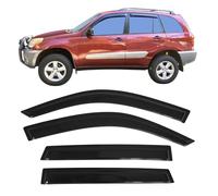 Window Visor Deflector Compatible with 2001-2005 Toyota Rav4 4-Door, Slim Tinted Acrylic Resistant Shield Cover Wind Sun Rain Guard by IKON MOTORSPORTS, 2002 2003 2004