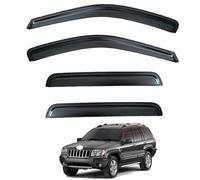 Window Visor Vent Shields Deflectors Rain Guards Compatible with Jeep Grand Cherokee WJ (1999-2004) Front And Rear Tape-On Vent Deflector Car Accessorie