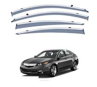 Window Visors Chrome Molding for Acura TL MK4-UA8-UA9 2009-2014, Wind Deflectors Keep RainOut Improve Ventilation Reduce Noise Prevent