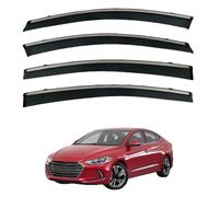 Window Visors Chrome Molding for ELANTRA MK6-AD 2016-2020, Wind Deflectors Keep RainOut Improve Ventilation Reduce Noise Prevent