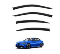 Window Visors Chrome Molding for GIULIA Juliet MK1-952 2015-2018, Wind Deflectors Keep RainOut Improve Ventilation Reduce Noise Prevent