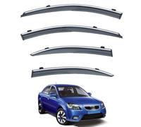 Window Visors Chrome Molding for Kia Pride MK2-JB 2005-2011, Wind Deflectors Keep RainOut Improve Ventilation Reduce Noise Prevent