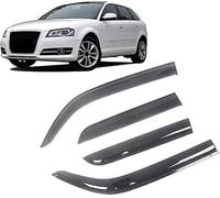 Window Visors Rain Guards for Audi A3 8P 2004-2012, Side Vent Wind Deflectors Shades Wind & Sun Protection.