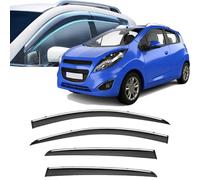 Window Visors Rain Guards for Daewoo/Chevrolet Matiz 1998-2011 2012 2013 2014 2015,Out-Channel Window Wind Deflectors Vent Shields Vent Deflector Shade Wind,2009-2015