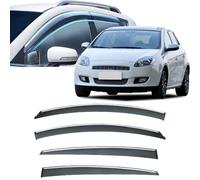 Window Visors Rain Guards for FIAT Bravo 2007-2010 2011 2012 2013 2014 2015 2016,Out-Channel Window Wind Deflectors Vent Shields Vent Deflector Shade Wind