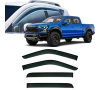Window Visors Rain Guards for Ford Lobo SVT Raptor 2009-2021 2022 2023 2024 2025,Out-Channel Window Wind Deflectors Vent Shields Vent Deflector Shade Wind,2017-2020