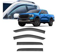 Window Visors Rain Guards for Ford Ranger 2019 2020 2021 2022 2023 2024 2025 2026,Out-Channel Window Wind Deflectors Vent Shields Vent Deflector Shade Wind,2024+ Without chrome trim