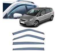 Window Visors Rain Guards for Ford S-MAX 2009 2010 2011 2012 2013 2014,Out-Channel Window Wind Deflectors Vent Shields Vent Deflector Shade Wind