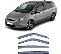 Window Visors Rain Guards for Ford S-MAX 2009 2010 2011 2012 2013 2014, Side Vent Wind Deflectors Shades Wind & Sun Protection.