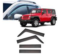 Window Visors Rain Guards for Jeep Wrangler 2007-2021 2022 2023 2024 2025 2026,Out-Channel Window Wind Deflectors Vent Shields Vent Deflector Shade Wind,2007-2017 4PCS
