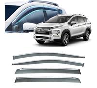Window Visors Rain Guards for Mitsubishi Xpander 2017 2018 2019 2020 2021 2022+,Out-Channel Window Wind Deflectors Vent Shields Vent Deflector Shade Wind,With chrome trim