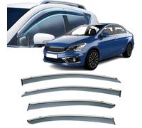 Window Visors Rain Guards for Suzuki Ciaz Belta Alivio 2014 2015 2016 2017 2018+,Out-Channel Window Wind Deflectors Vent Shields Vent Deflector Shade Wind