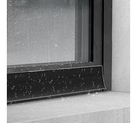 Window Weather Bar, Rain Deflectors for Exterior Doors, Bendable Rubber Drip Guards, Fits Indoor and Outdoor Sash Windows, Shields Against Rain and Moisture