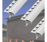 Window Weather Bar Rubber Rain Deflectors For Outside Bendable Rubber Door Drip Guards blocks Wate Guard for Windows，3 PCS 20MM Eaves Drip Line Roof Deflector - 80CM Weatherproof Rain Gutte