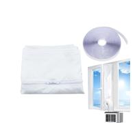 Window Weather Sealing Stripping, Air Conditioner Window Sealing Stripe with Adhesive and Zipper, AC Insulation for Indoor Home Door