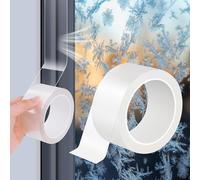 Window Weather Sealing Tape 2in x 32.8ft Clear Sealant Tape for Winter Waterproof Window Draft Isolation Sealing Film Tape for Door Draft Stopper Adhesive Tape Easy Clean Removal from Smooth Surfaces