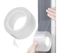 Window Weather Sealing Tape,3 cm x 10 m Window Draught Excluder Tape,Clear Waterproof Sealant Tapes for Winter, Windows Draft Seal,No Residue Insulation Tapes,for Wind,Cold Air & Dust Blocking