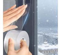 Window Weather Sealing Tape, 5cm x 10m Window Draft Seal, Waterproof Windows Draft Isolation Sealing Film Weather Seal Tape Transparent Drafts Excluder Tapes for Doors Noise and Greenhouses