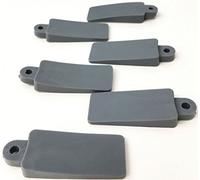 Window Wedges Door Stopper Soft Rubber Window Wedges Jam Lock Protective Stay Block Home Office Grey - Pack of 4 - Concept4u