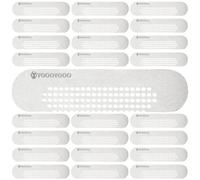 Window Weep Hole Screen Patch Strong Sticky Waterproof Sun-Resistant PET Adhesive (25, Stainless Steel)