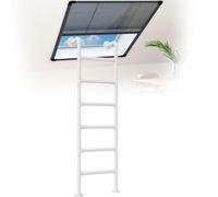 Window Well Ladder, 4-8 Rung Window Well Straight, Heavy Duty Egress Basement Fire Escape 300LBS Wrought Iron