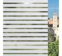 Window Window Film Many Large Sizes (Stripes, 60 x 120 cm) Decorative Privacy Film Opaque Self-Adhesive Satin, No Glue Anti UV Static Shower