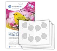 WindowAlert Aspen Leaf Anti-Collision Decal 4 Pack - UV-Reflective Window Decal to Protect Wild Birds from Glass Collisions - Made in The USA