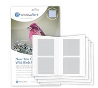 WindowAlert Classic Square Anti-Collision Decal 4 Sheet Bundle - UV-Reflective Window Decal to Protect Wild Birds from Glass Collisions - Made in The USA