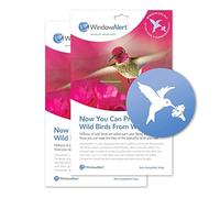 WindowAlert Hummingbird Anti-Collision Decal - UV-Reflective Window Decal to Protect Wild Birds from Glass Collisions 2-Pack - Made in The USA