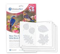 WindowAlert Leaf Medley Anti-Collision Decal 4 Pack - UV-Reflective Window Decal to Protect Wild Birds from Glass Collisions - Made in The USA