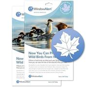 WindowAlert Maple Leaf Anti-Collision Decal - UV-Reflective Window Decal to Protect Wild Birds from Glass Collisions 2-Pack - Made in the USA