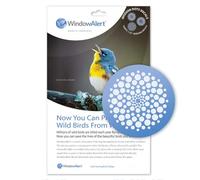 WindowAlert Modern Dots Anti-Collision Decal - UV-Reflective Window Decal to Protect Wild Birds from Glass Collisions - Made in The USA