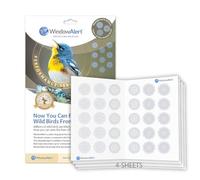 WINDOWALERT Modern Dots Anti-Collision Stickers, 4-Sheet Bundle, UV Reflective Window Sticker to Protect Wild Birds from Glass Collisions