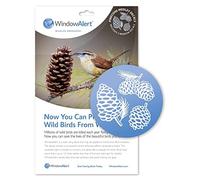 WindowAlert Pinecone Anti-Collision Decal - UV-Reflective Window Decal to Protect Wild Birds from Glass Collisions - Made in The USA