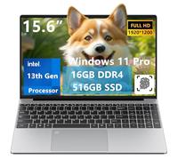 Windows 11 Laptop 15.6" Computer, 16GB RAM 512G SSD, Intel 13th Gen N150 Processor(Beat 11th i3) FHD Fingerprint Num Pad Backlit KB WiFi5 BT5.1 for Business & Collega Student Home Office Portatil PC