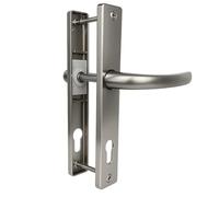WINDOWS 4 YOU UPVC Door Handle, Die-Cast Zinc, Chrome/Satin Chrome/Gold/Black/Anthracite Grey, 215mm, Sprung Lever, 92PZ, for UPVC/Composite/Patio/French Doors (Satin Chrome)