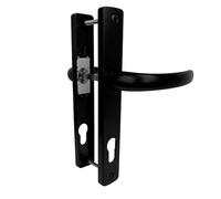 WINDOWS 4 YOU UPVC Door Handle, Die-Cast Zinc, Chrome/Satin Chrome/Gold/Black/Anthracite Grey, 215mm, Sprung Lever, 92PZ, for UPVC/Composite/Patio/French Doors (Black)