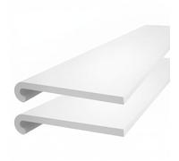 Windows 4 You White uPVC Bullnose Window Sill Cover 210mm x 1.25m, 2 Pack (2 Boards), Rounded Edge Capping Board with End Caps Included (1.25 m)